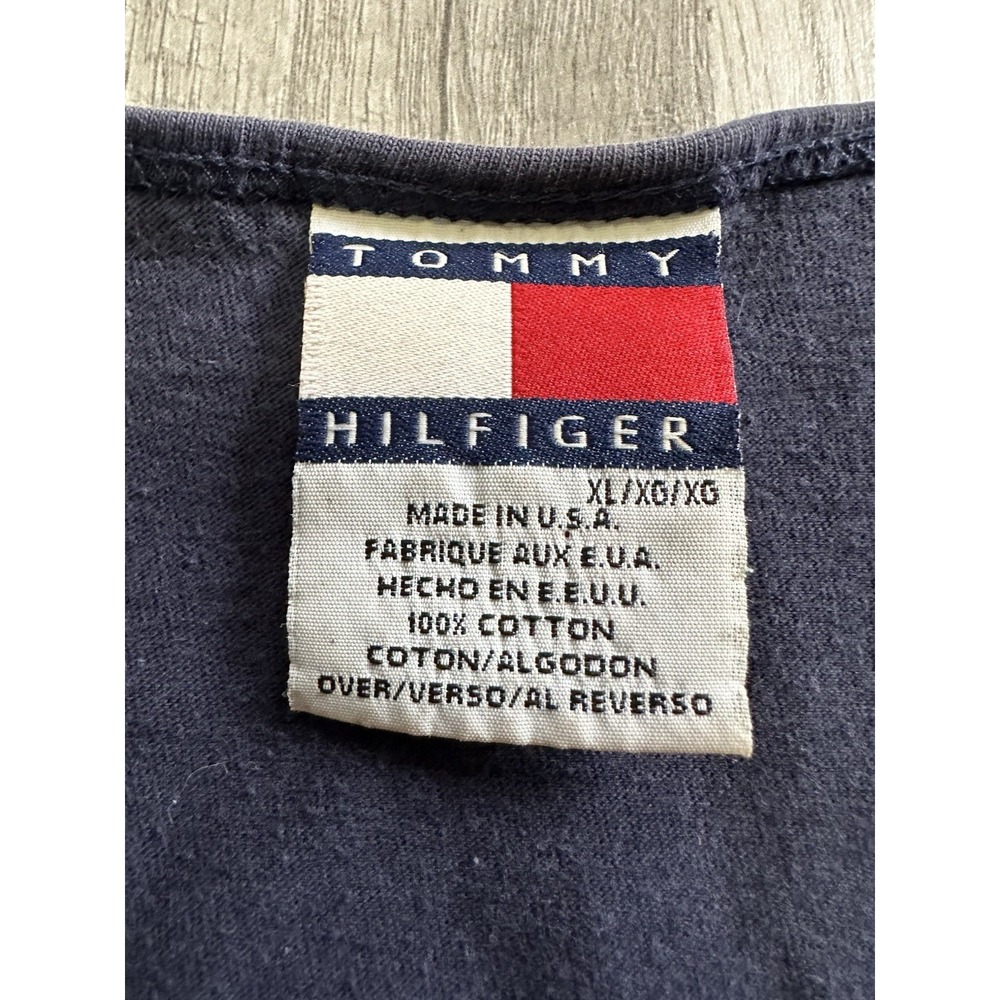 Tommy Hilfiger Tank Top Men's XL Blue/Red Logo Vintage - Picture 4 of 10